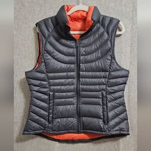 Bernardo Black Puffer Vest with Orange Lining